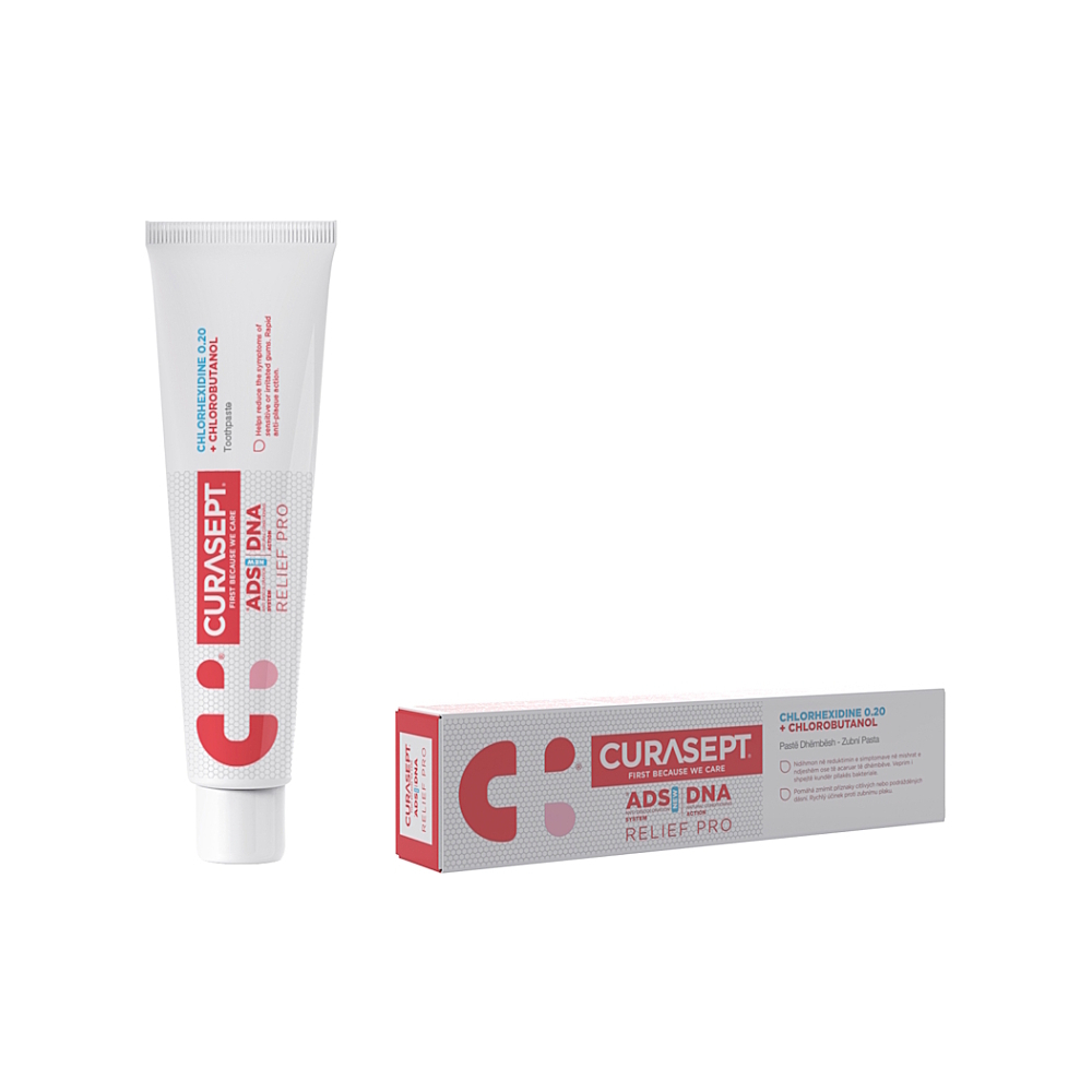 CURASEPT Ads Dna Relief Pro zubní pasta 0,12% CHX 75 ml
