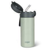 Zopa Termoska na tekutiny s brčkem a silikonovým držákem 350 ml, Pistacio green 4