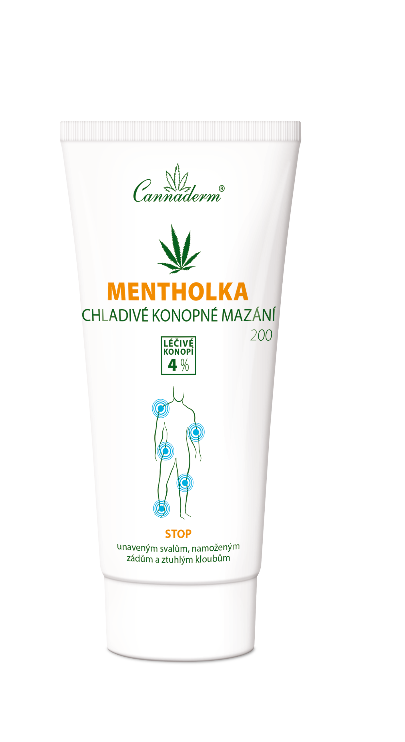 Cannaderm Mentholka konopné mazání 200ml