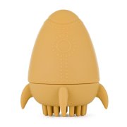 Petite&Mars Hračka silikonová do vody s kartáčkem Splashy Rocket Intense Ochre 6m+