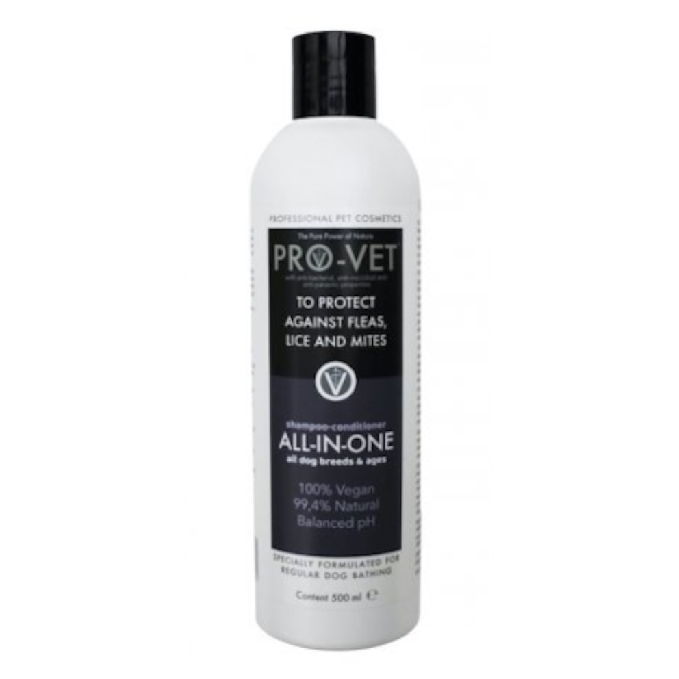 PRO-VET All in One antiparazitní šampon a kondicionér pro psy 500 ml