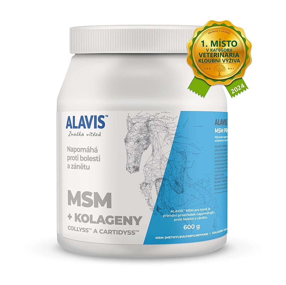 ALAVIS MSM Patentované kolageny pro koně prášek 600 g