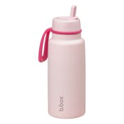B.BOX Nerezová termolahev s brčkem 1l - pink paradise
