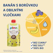 SALVEST Põnn Banán s borůvkou a obilnými vločkami BIO 110 g