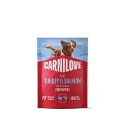 CARNILOVE Kapsička s paštikou pro štěňata krůta, losos, borůvky 300 g