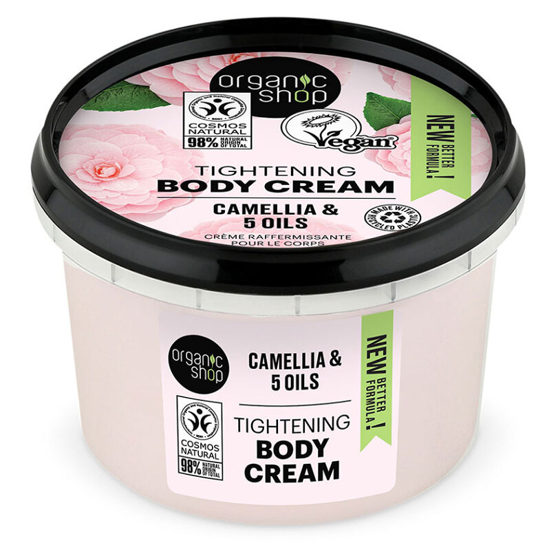 ORGANIC SHOP Zpevňující tělový krém Kamélie a 5 olejů 250 ml