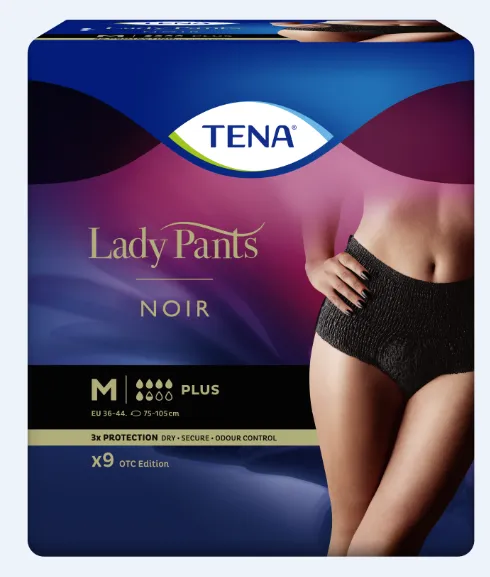 TENA Lady Pants Plus Noir M inkontinenční kalhotky 9ks