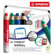 STABILO Suchý popisovač na tabuli a flipchart - MARKdry - 648/4-5 - 4 ks sada