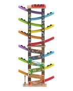 2Kids Toys Velká dřevěná závodní dráha 12 ramp – 36 dílů