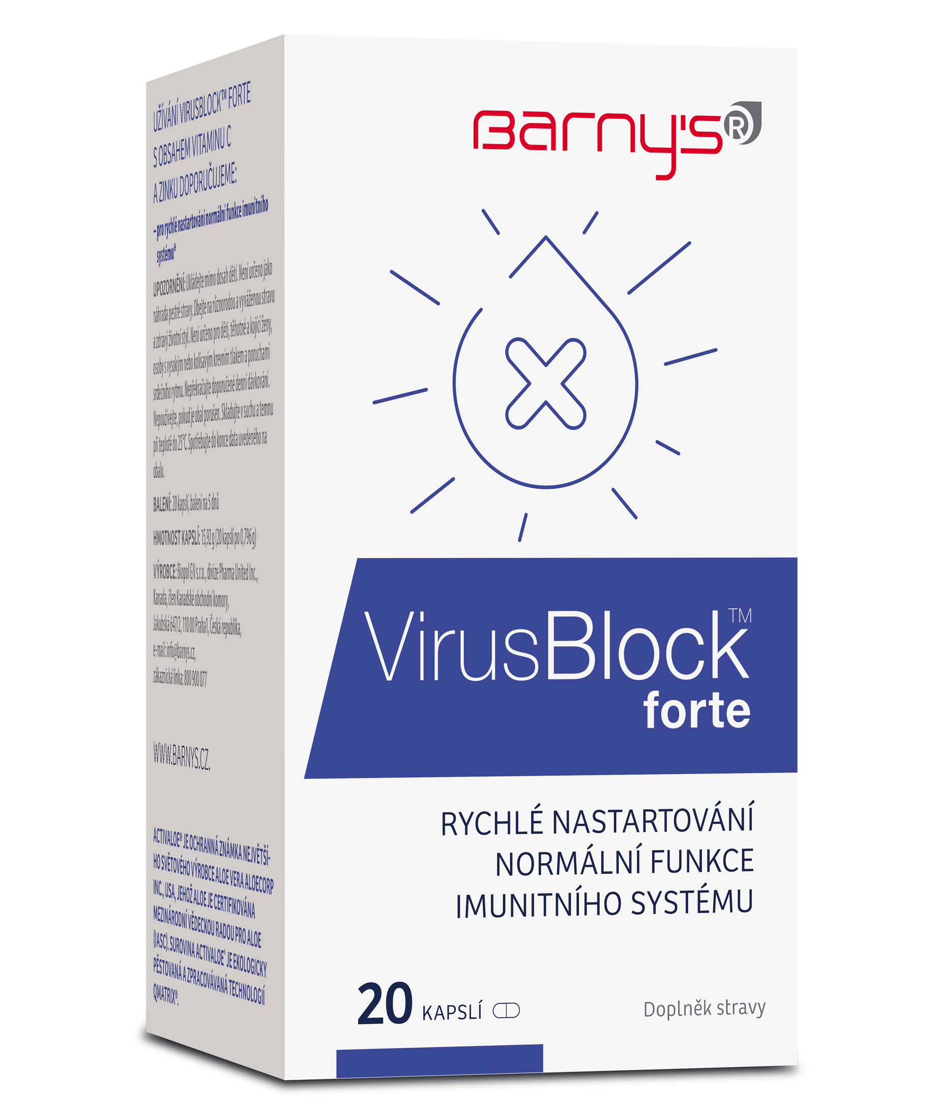 Barnys VirusBlock forte 20 kapslí