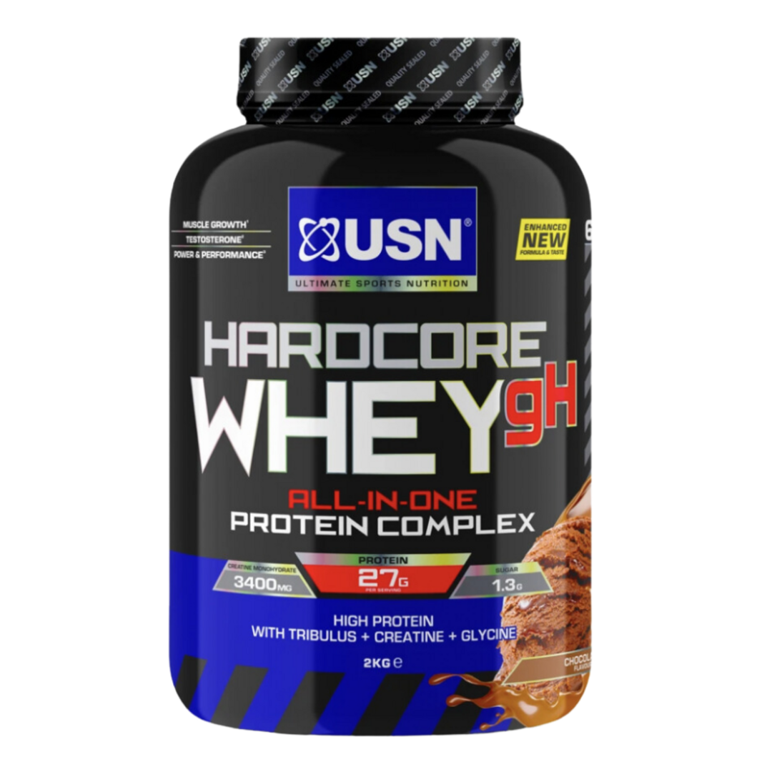 USN Hardcore Whey gH 908g - čokoláda