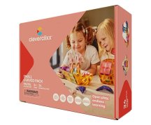 Cleverclixx Magnetická stavebnice Small Curved Pack Pastel - 34 ks