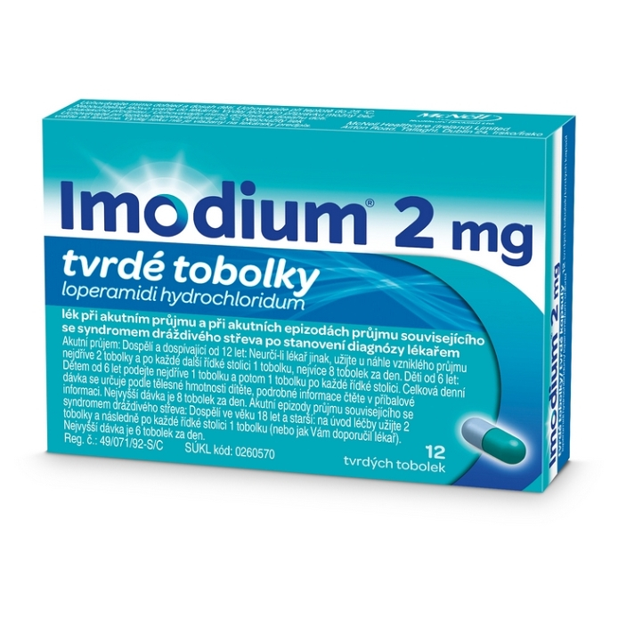 IMODIUM® 2 mg tvrdé tobolky 12 kusů