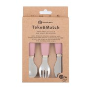 Petite&Mars Take&Match Sada příborů z nerezové oceli 12m+ 3 ks dusty rose