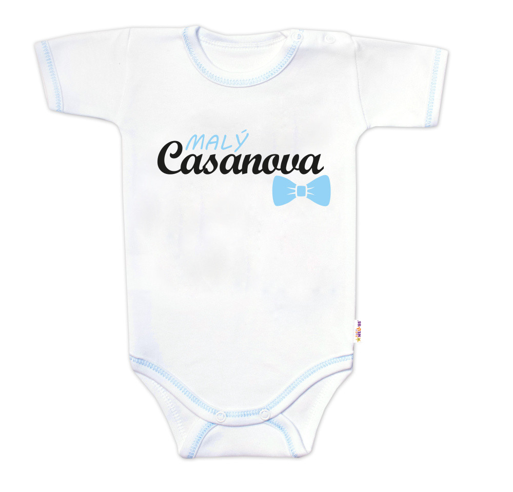 Baby Nellys Body kr. rukáv - Malý Casanova, kluk, vel. 86