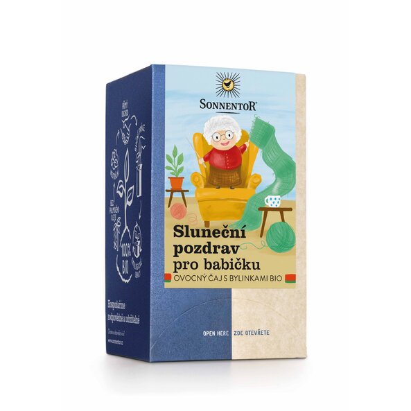 Čaj Sluneční pozdrav pro babičku, ovocý bylinný BIO 18x2,5g n.s.
