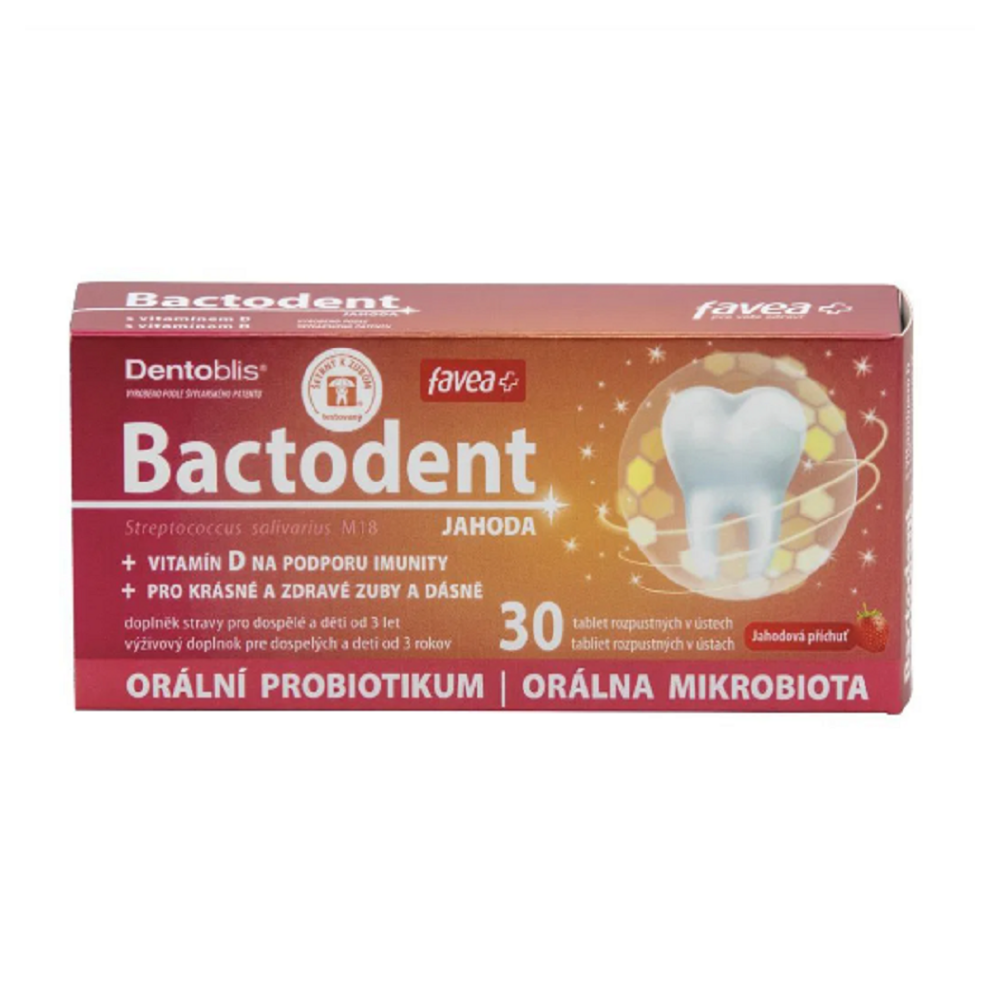 Favea Bactodent Jahoda 30 tablet