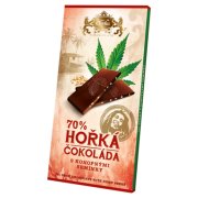 CARLA Hořká čokoláda 70 % s konopným semínkem 80 g