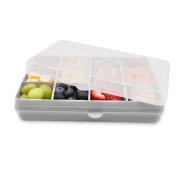Melii Snackle Box krabička na svačinu 1368 ml - šedá