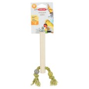 ZOLUX Bidlo pro ptáky dřevěné s lanem M 17 cm