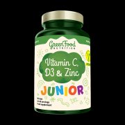 GREENFOOD NUTRITION Junior vitamin C, D3 & zinc 90 kapslí