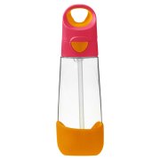 B.BOX Láhev na pití s brčkem růžová/ oranžová 9m+ 600 ml