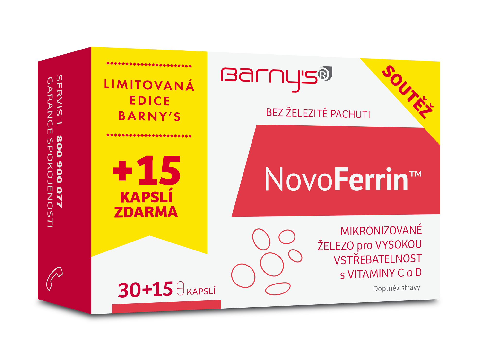 Barnys NovoFerrin 30+15 kapslí ZDARMA