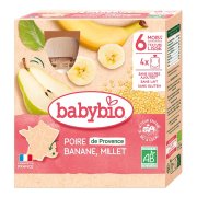 Babybio Hruška, banán a proso kapsička 4x90 g