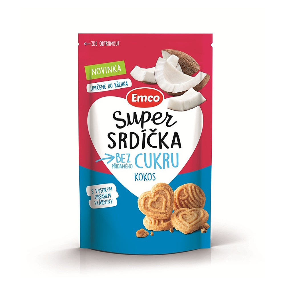 EMCO Super srdíčka kokos 140 g
