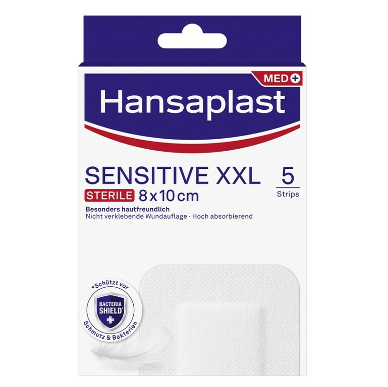 Hansaplast Sensitive XXL elast.náplast 8x10cm 5ks