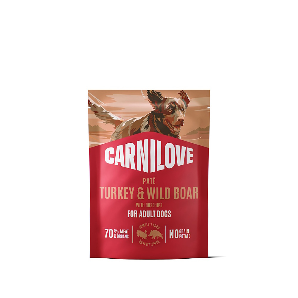 Carnilove Dog Pouch Paté Turkey&Wildboar Rosehips 300g