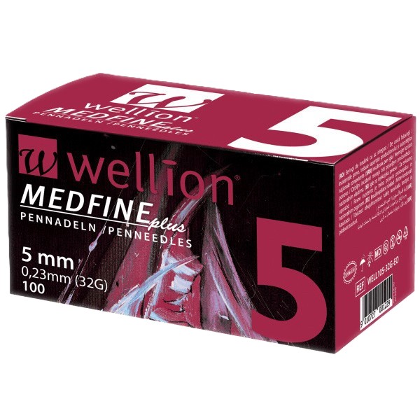 Wellion MEDFINE jehly inz.pera 0.23x5mm 32G 100ks