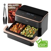 COSORI TF101S Dual Blaze TwinFry chytrá horkovzdušná fritéza keramika černá 10 l