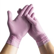 SOFTCLINIC Nitril ruk.vyšetř.nepudr.růžové M 100ks