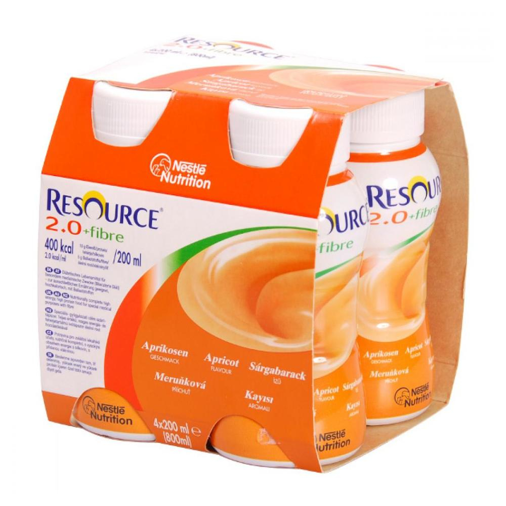 RESOURCE 2,0 kcal Fibre meruňka 4x200 ml