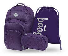 Baagl Školní set Coolmate Plum