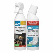 HG Čistič krbových skel + WC gel 2x500 ml
