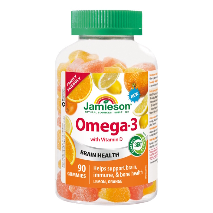 JAMIESON Omega-3 Gummies želatinové pastilky 90ks
