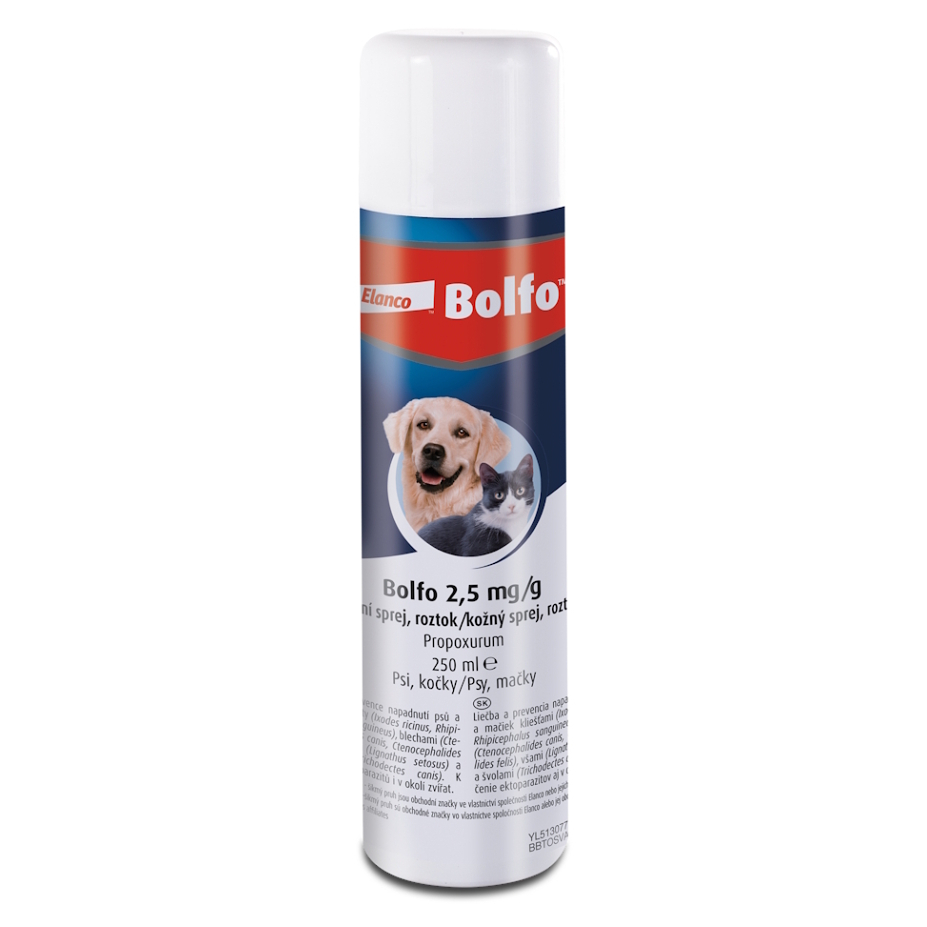 BOLFO kožní sprej roztok 2,5 mg/g 250 ml