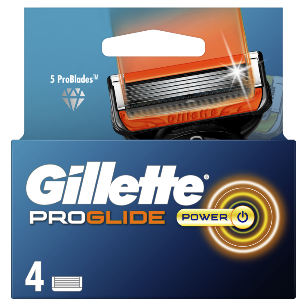 GILLETTE Fusion ProGlide Power náhradní hlavice pro muže 4 ks