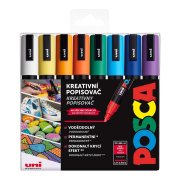 Posca Sada akrylových popisovačů - PC-5M, 1,8 - 2,5 mm, mix barev (16 ks)
