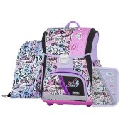 Oxybag PREMIUM - školní set Funny Girl 3 ks: aktovka, penál, sáček aktovka, penál, sáček