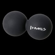 HMS Dvojitý masážní míč Lacrosse ball BLC02 černý - 6,5cm