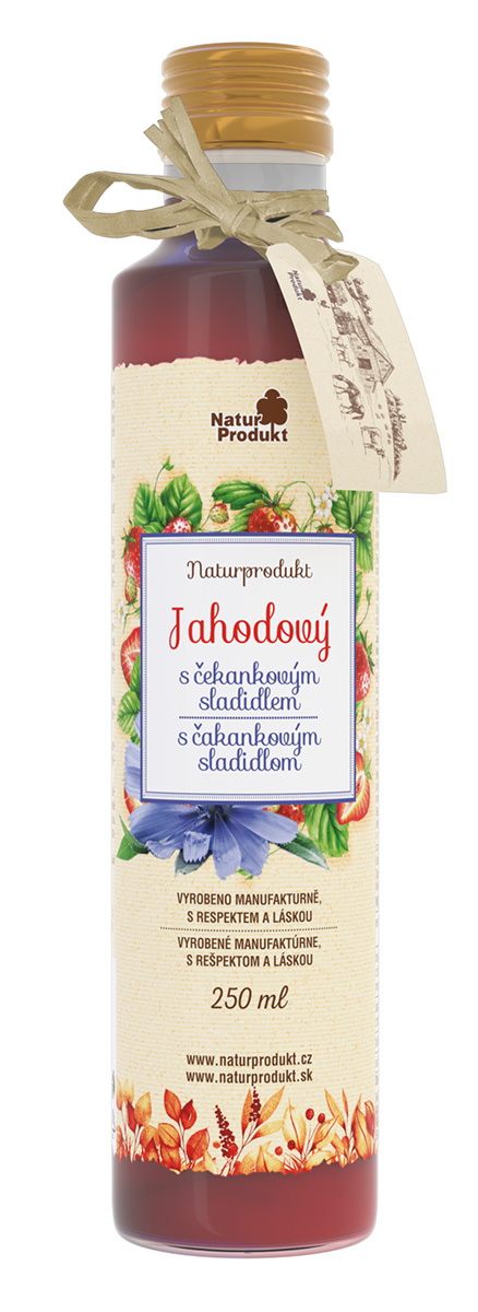 Naturprodukt sirup Jahodový s čekankovým sladidlem 250 ml