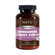 NATU Ashwagandha extrakt KSM-66 s piperinem 90 kapslí