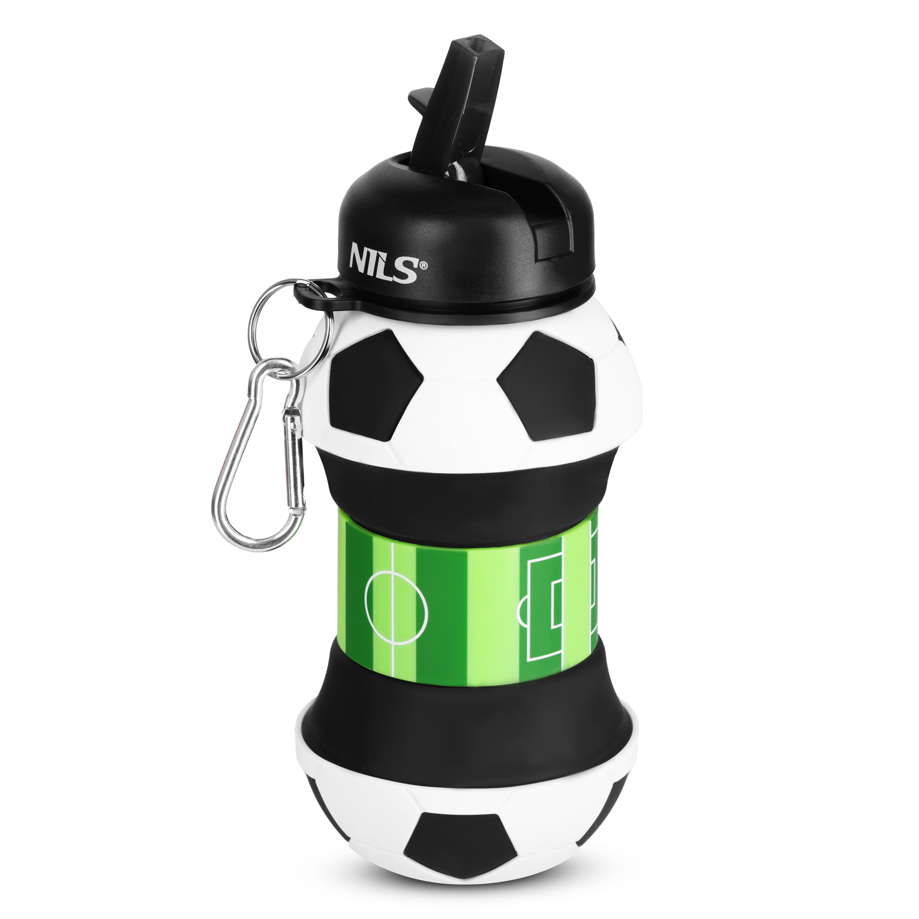 Nils Skládací silikonová láhev  NC4104 550ml fotbal