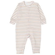 MBaby Kojenecký overálek, pyžámko bez šlapek, bavlna Proužek, béžový, vel. 62