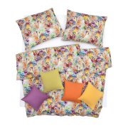 SCANquilt povlečení ART JERSEY tulips pestrá 140 x 200/70 x 90 cm