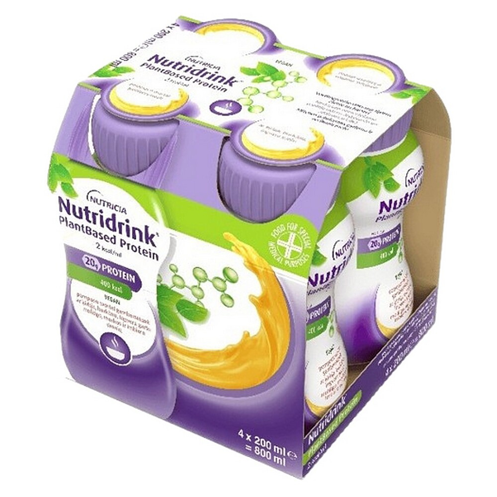 NUTRIDRINK® PlantBased Protein 2.0 s příchutí dýně, mrkve a zázvoru 4 x 200 ml