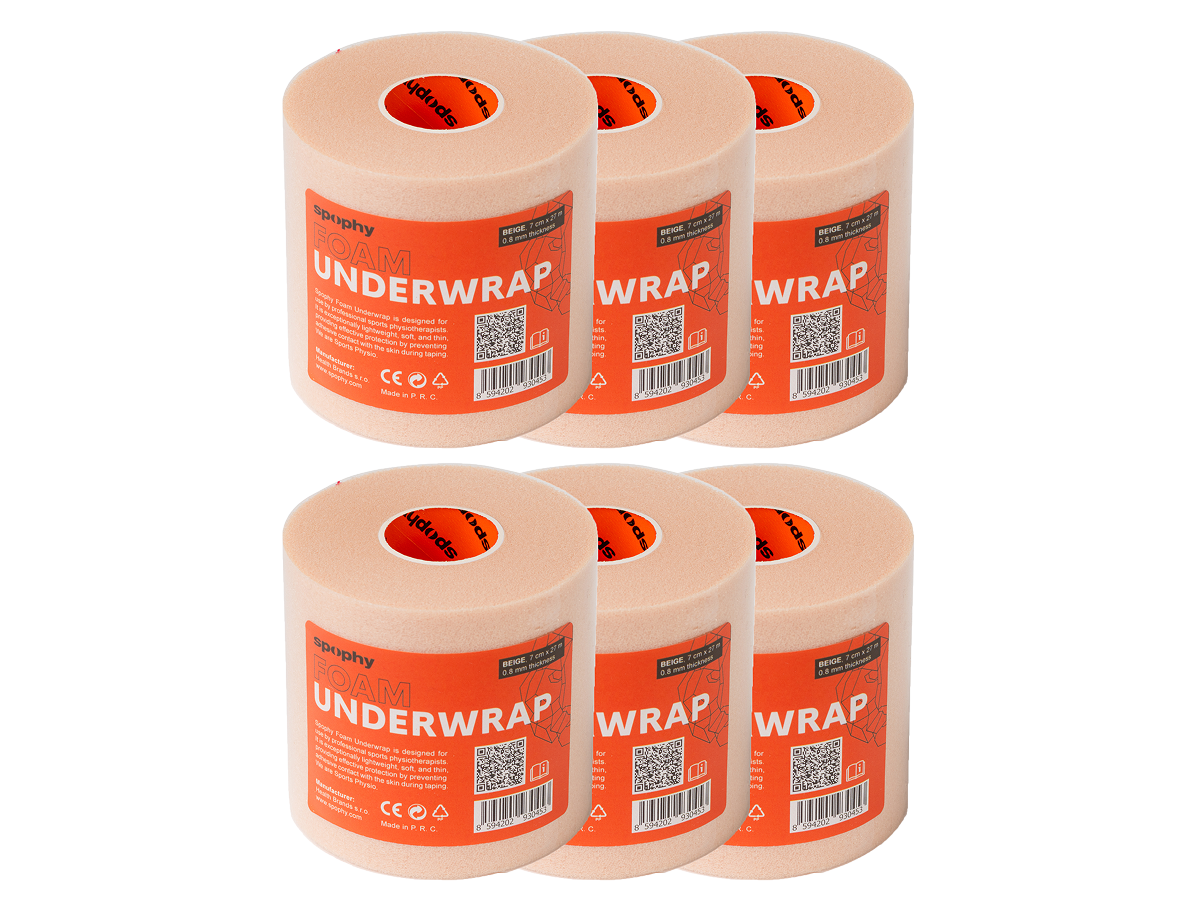 Spophy Foam Underwrap Beige, podtejpovací molitanová páska béžová 7cm x 27 m, 6 ks